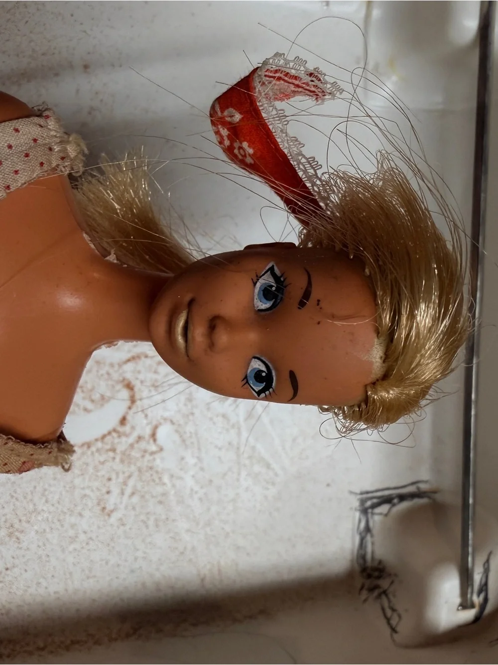 Vintage Barbie Travel Trunk with Barbie Dolls & Ken Head